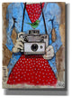 Epic Graffiti "Blue Flamingo" by Loui Jover, Giclee Canvas Wall Art, 40"x54"
