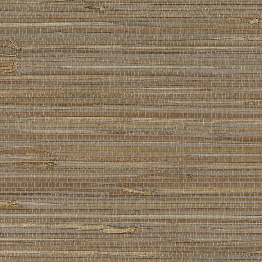 Decorator, Grasscloth Texture Wallpaper Brown Roll