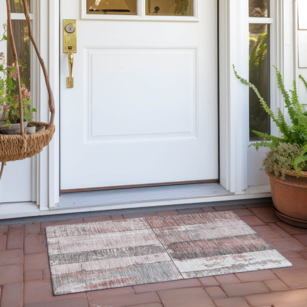 Machine Washable Indoor/Outdoor Chantille ACN1877 Copper 1'8" x 2'6" Rug