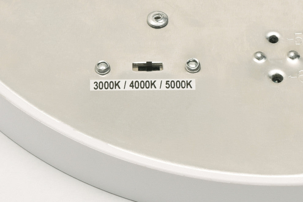 Edge Round LED Flush Mount, White, 12