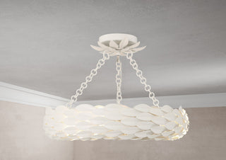 Crystorama Lighting Group 535_CEILING Broche 18"W 6 Light - Matte White