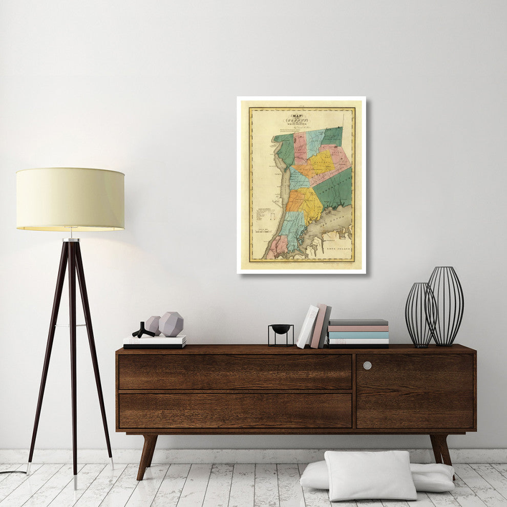"New York - Westchester County, 1829" Print by David H. Burr, 31"x42"