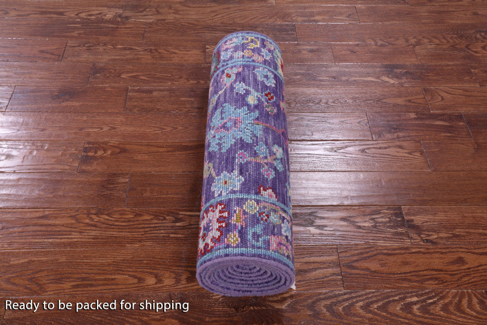 Runner Turkish Oushak Handmade Wool Rug 2' 8" X 12' 9" - Q15927