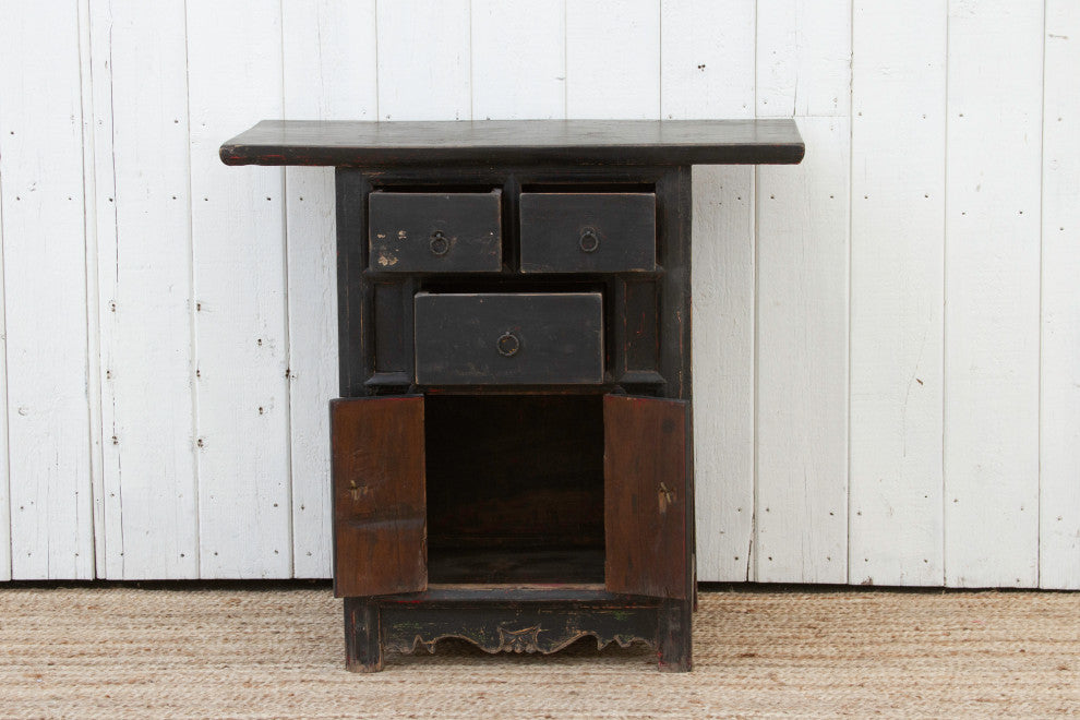 Midnight Black Chinese Cabinet