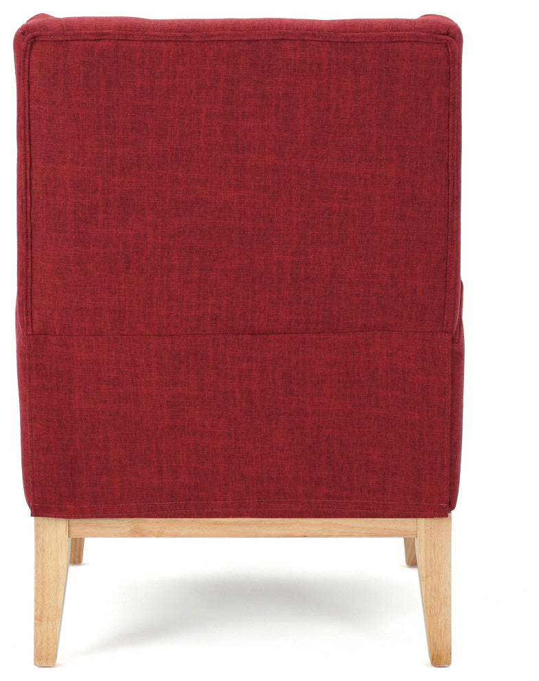 GDF Studio Maeve Red Fabric Accent Chair