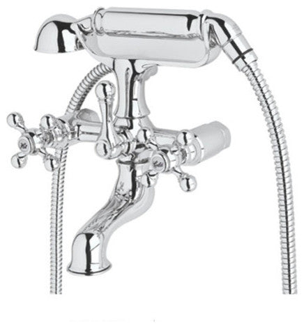 Rohl AC7X-APC Polished Chrome Verona Roman Tub Faucet With Metal Lever Handles