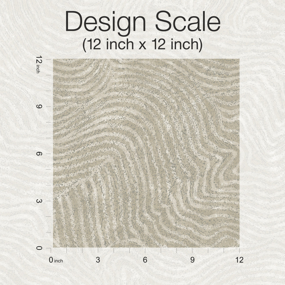 Taupe Modern Wood Wallpaper