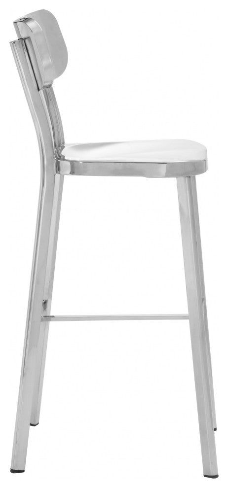 Polished Steel Bar Chair