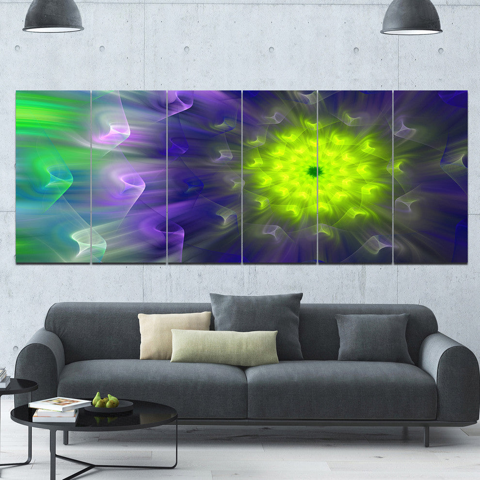Amazing Dance of Exotic Petals, Floral Canvas Art Print, 70"x28", 6 Panels