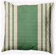 18" x 18" Stripe Indoor/Outdoor Polyester Throw Pillow, Sage