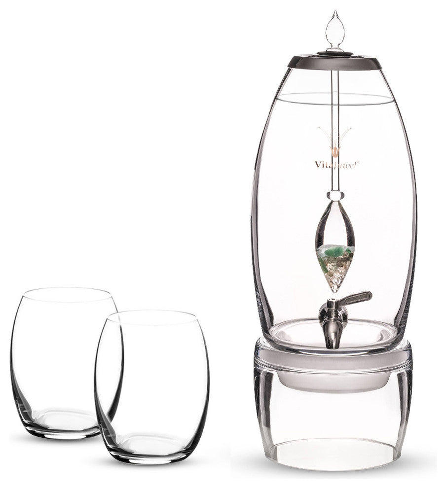Water Dispenser, VitaJuwel Grande, Drinking Glass 6pc Set, Forever Young