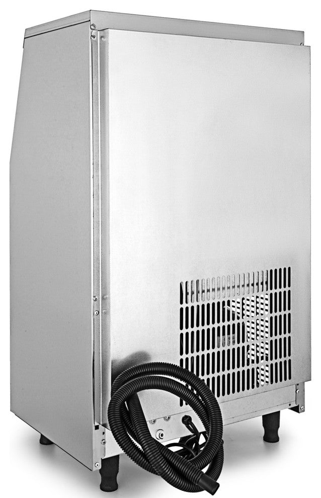 110V Ice Maker with Water Drain Pump Auto Clean Ice Machine , 88lbs/24h