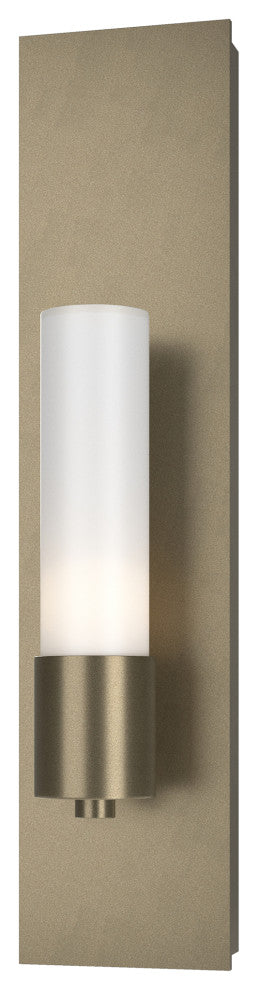 Pillar 1 Light Sconce, Soft Gold Finish, Opal Glass