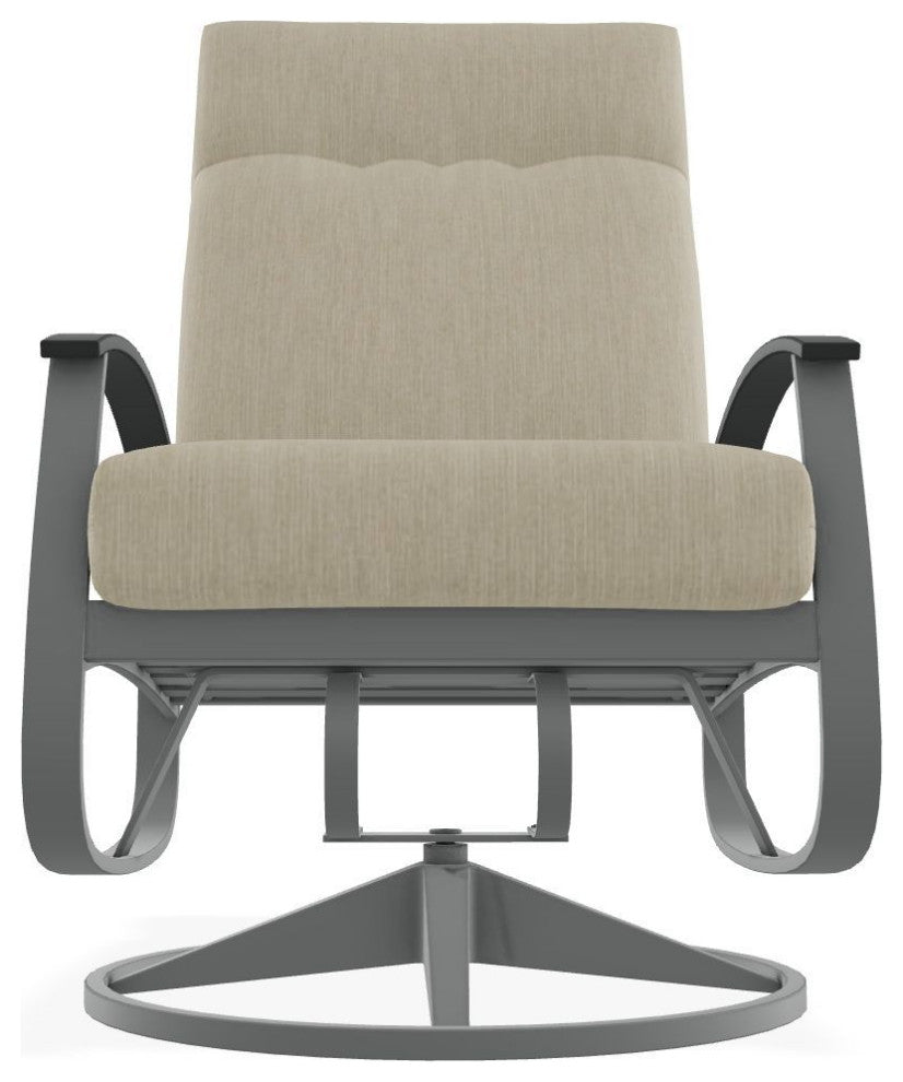 Belle Isle Cushion Deep Seat Outdoor Swivel Rocker, Huskie/Graphite