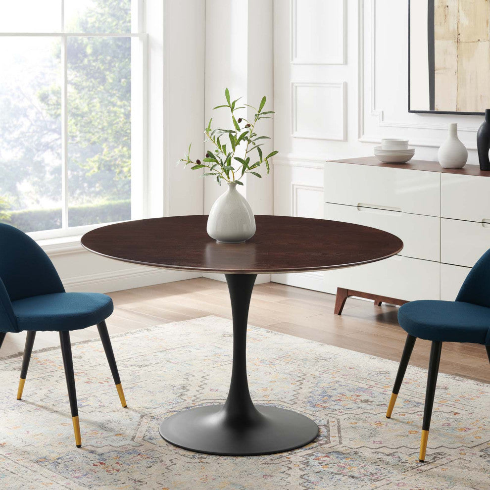 Lippa 47" Wood Dining Table, Black Cherry Walnut