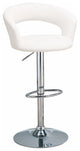 Benzara BM69363 Faux Leather Bar Stool, White