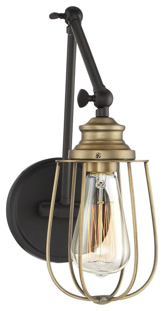 Savoy House Meridian 1 Light Wall Sconce English Rubbed Bronze