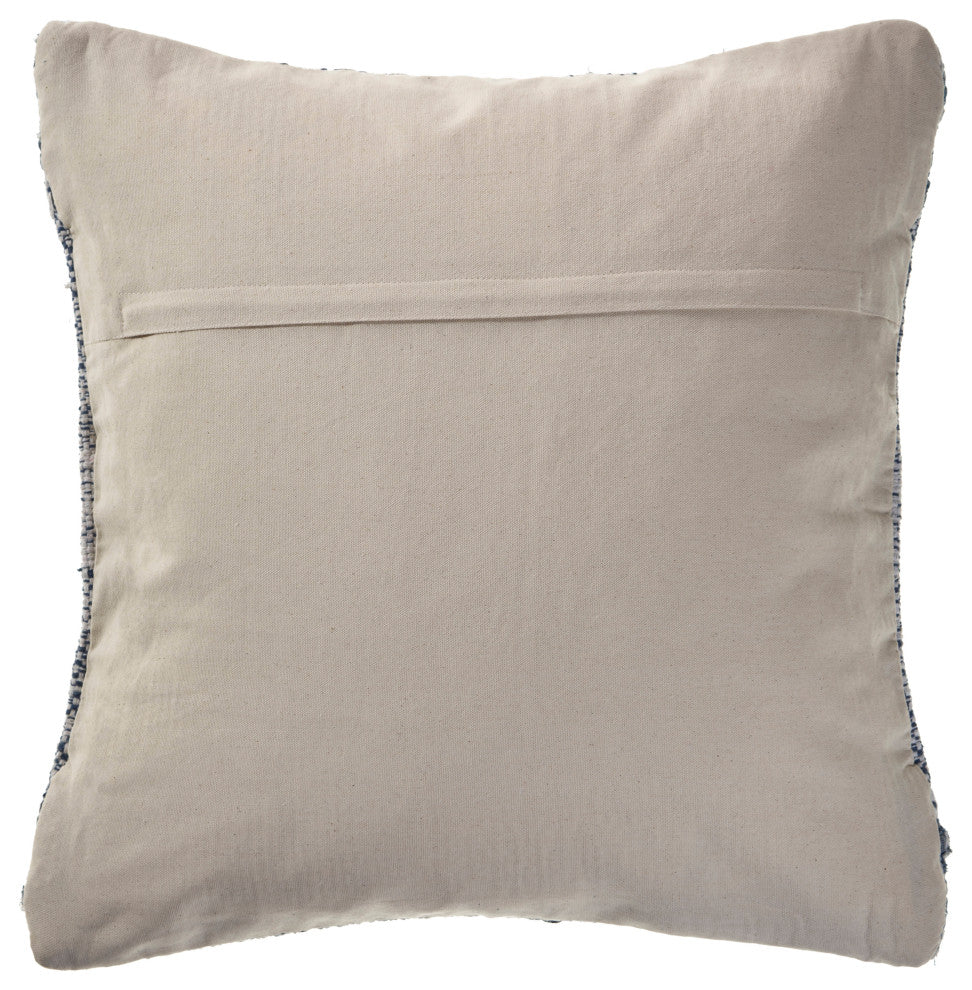 Blue and Ivory Textured Throw Pillow