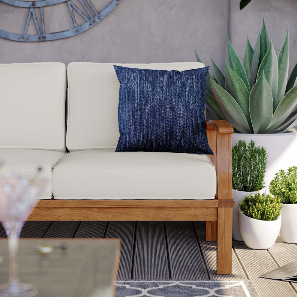 Lounge Sofa, Wood, Brown Natural White, Outdoor Patio Balcony Cafe Bistro Garden