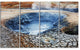 Beautiful Fumarole Field in Iceland, Landscape Canvas Art, 48"x28", 4 Panels