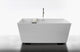 Cube Bath 08 60x30x22, Glossy, Polished Chrome Overflow