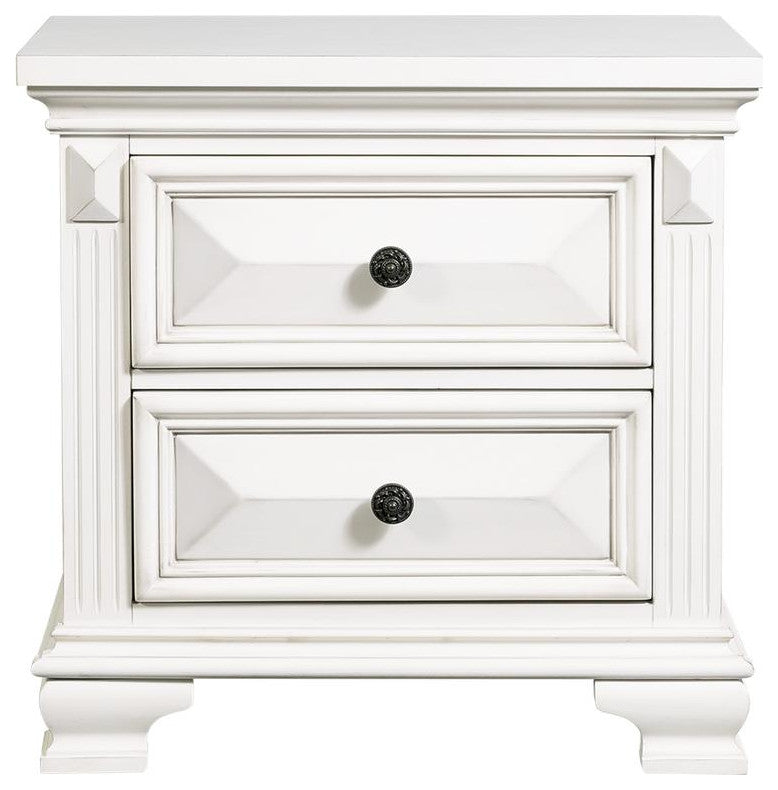 Picket House Furnishings Trent 2-Drawer Nightstand in White