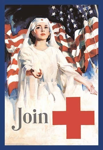 Join, American Red Cross - Canvas Poster 20" x 30"