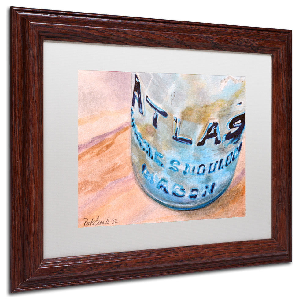 'Atlas Jar' Art, 11x14, Wood Frame, White Mat