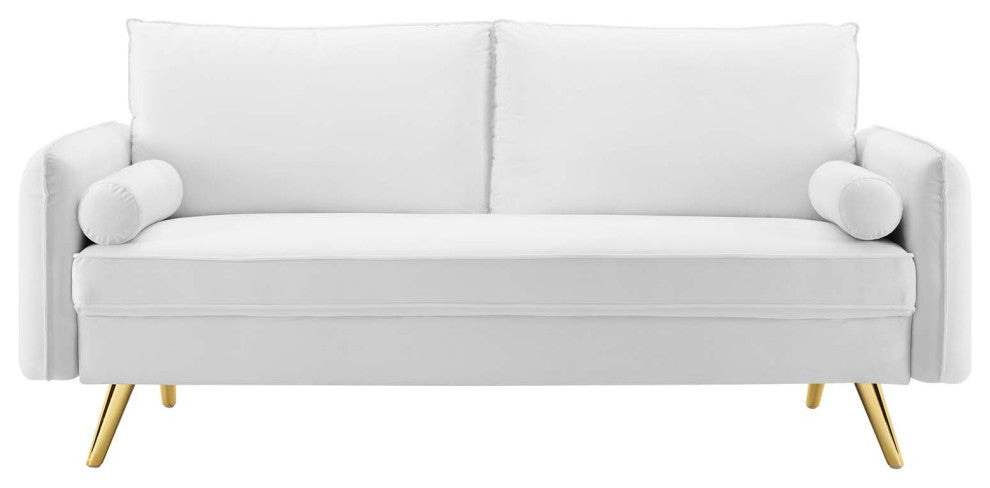 Sofa, Velvet, White, Modern, Living Lounge Room Hotel Lobby Hospitality