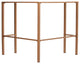 Oren Metal/Glass Corner Desk, Soft Gold