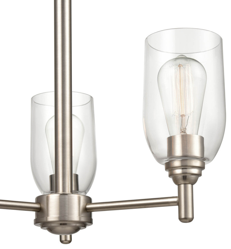 3 Light 18.75 in. Brushed Nickel Chandelier