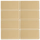 3"x6" Glass Subway Tiles, Set of 8, Toasted Almond