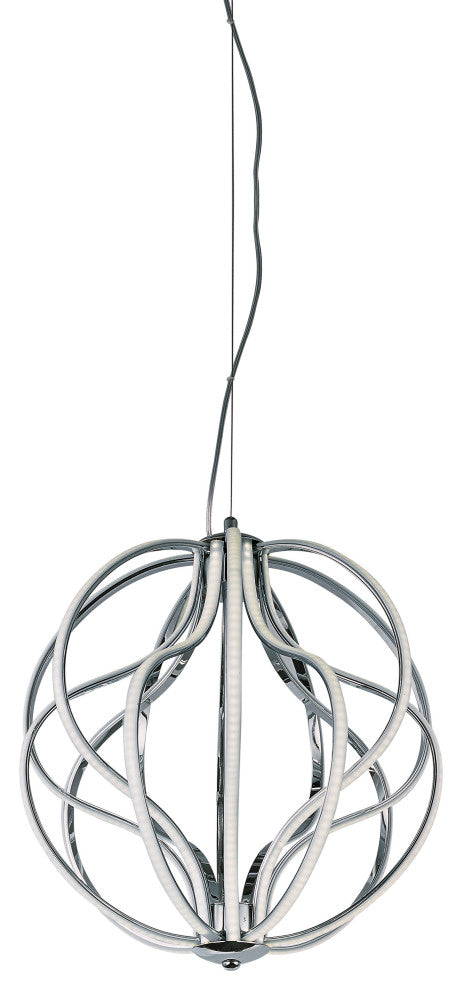 ET2 E21174 Aura 17"W LED Abstract Globe Chandelier - Polished Chrome