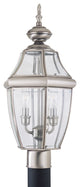 Generation Lighting Lighting 2-Light Outdoor Post Lantern, Brushed Nickel