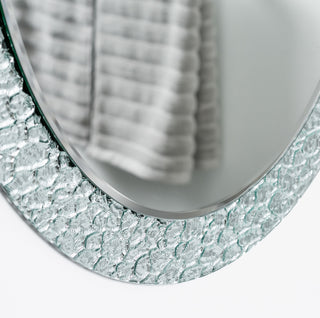 Jewel Oval Frameless Mirror 31.5"x23.6" Oval Wall Mirror