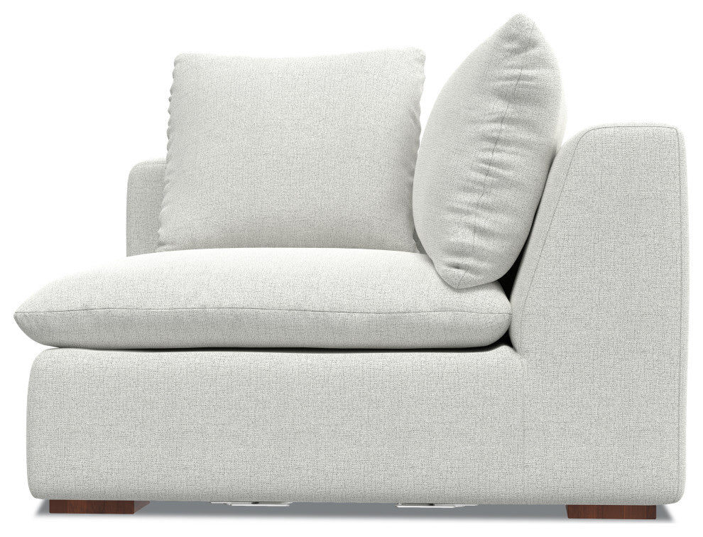 Jasmine Left-Arm Sofa Module in Performance Fabric, Cloud Gray