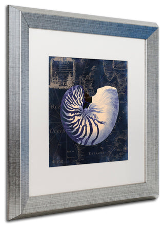 Color Bakery 'Maritime Blues V', Silver Frame, White Mat, 16x16