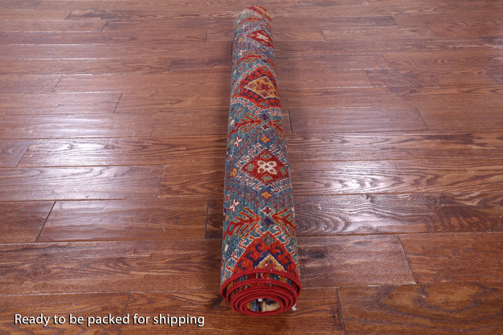 4' 0" X 6' 2" Hand Knotted Super Kazak Khorjin Rug - Q12675