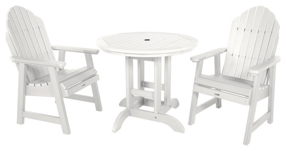Hamilton 3-Piece Round Dining Set, White