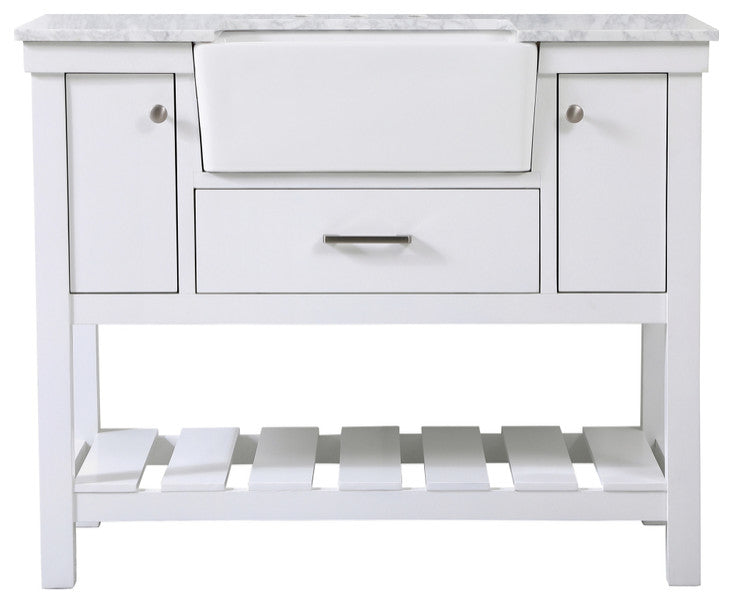 Home Living 22" Farmhouse White-Light Bathroom Vanity