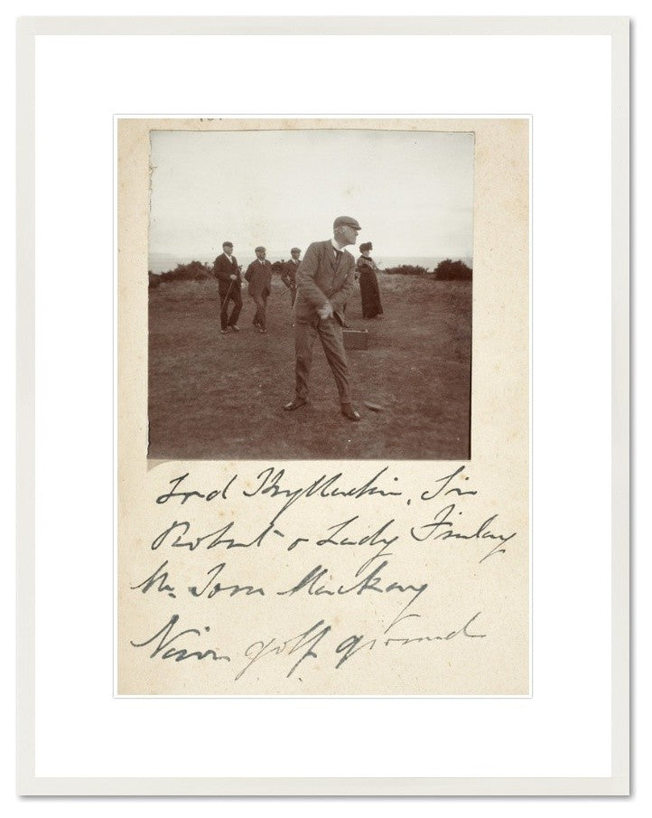 Lord Kyllachin, Sir Robert and Lady Finlay, Nairn golf ground.
