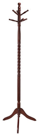 Wooden 2-Tier Coat Rack, Merlot