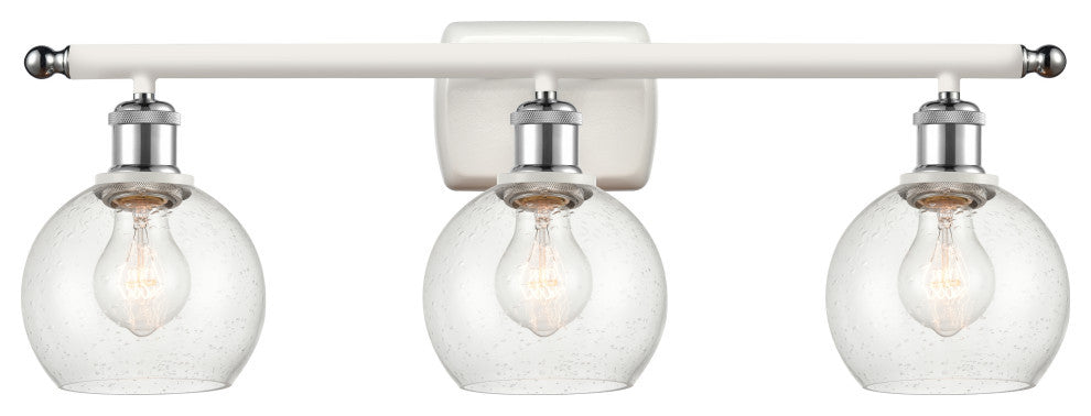 Innovations 516-3W-WPC-G124-6-LED 3 Light Vanity Light, White, Polished Chrome