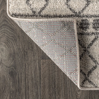 Izil Moroccan Beni Souk Area Rug, Cream/Gray, 3 X 5