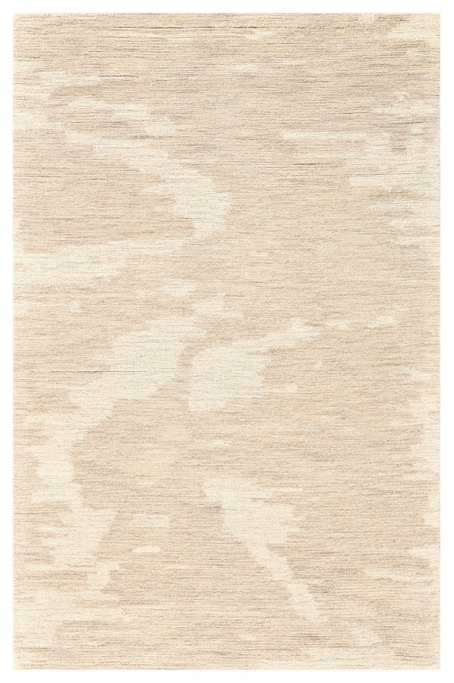 Mexico Abstract Ivory Beige Hand-Hooked Area Rug 2' x 3'
