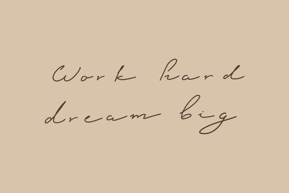 "Work and Dream Big" Painting Print on Wrapped Canvas, 30x20