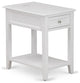 Wood Night Stand With 1 Drawers, Stable And Sturdy Constructed White Finish