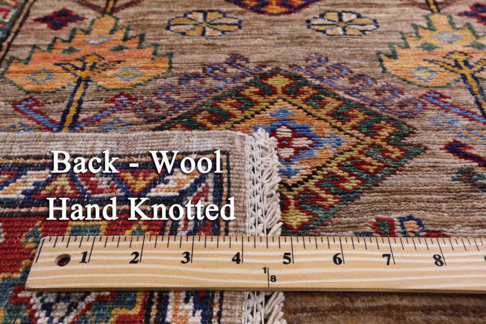 Runner Super Kazak Handmade Wool Rug 2' 9" X 10' Q7702