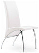 Hamil Dining Chair Leatherette With Chrome Legs, Set of 2, White