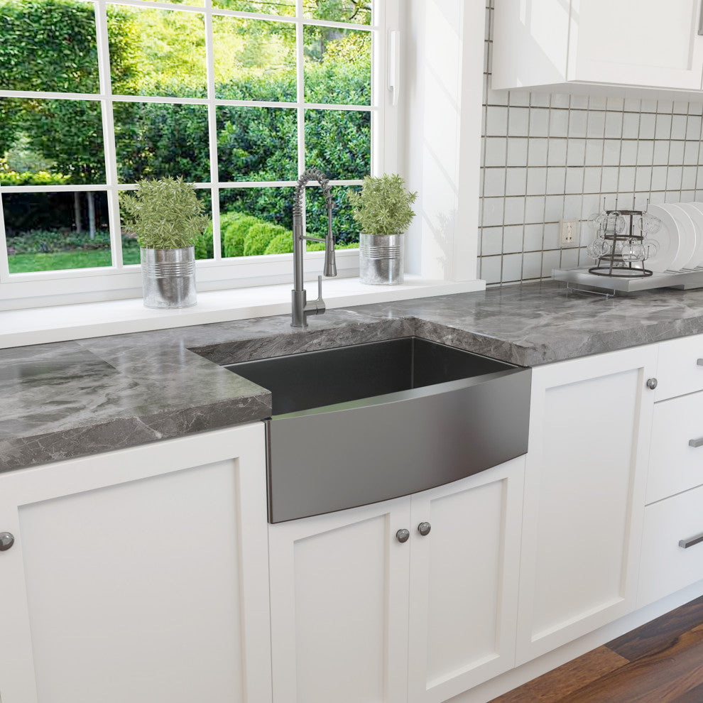 Farmhouse Apron Stainless Steel Single Bowl Kitchen Sink